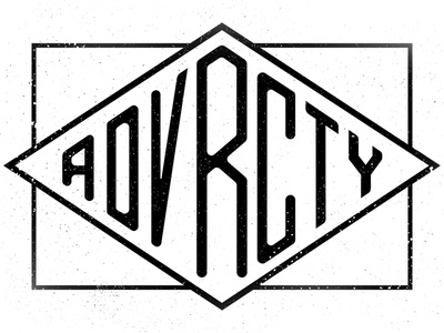 ADVRCTY monogram logo apparel logo black and white brand branding logo logo brand monogram monogram logo