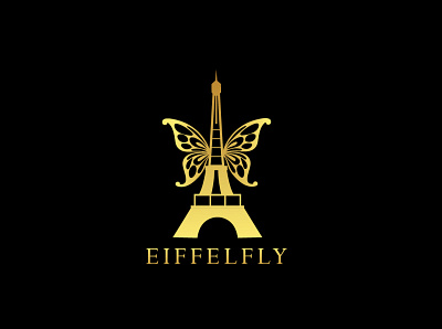 Eiffel 🗼 fly art branding design flat graphic design illustrator logo minimal typography vector