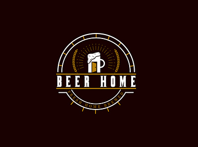 Beer 🍻 home branding design flat graphic design icon illustrator logo minimal typography vector