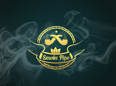 Smoke pipe branding design flat graphic design illustrator logo minimal type typography vector