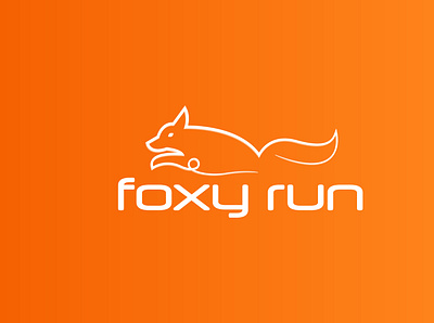 Fox run 🏃 art branding design flat graphic design illustrator logo minimal typography vector