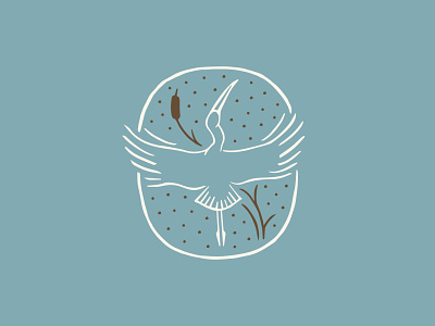 Woodstork bird bird icon bird illustration bird logo brand development branding cattail graphic heron illustration logo organic south carolina southern state park woodstork