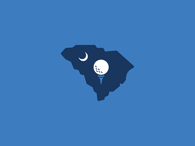 SC Golf blue golf golf ball golf tee graphic logo moon sc shapes south south carolina sports state tee tournament vector