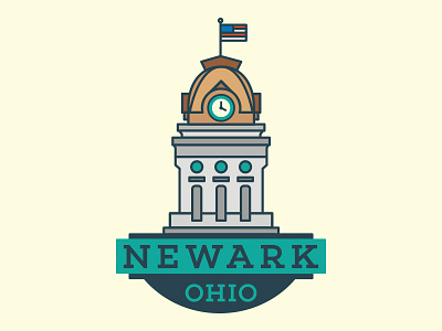 Newark, Ohio architecture badge city badge courthouse geofilter geometric hometown newark ohio seal snapchat