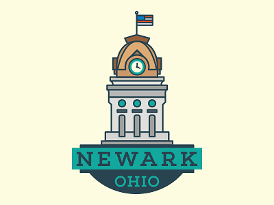 Newark, Ohio architecture badge city badge courthouse geofilter geometric hometown newark ohio seal snapchat