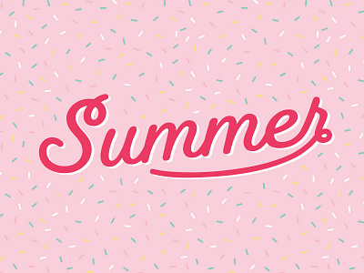 Summer ice cream pink rainbow rainbow sprinkles script sprinkles summer summer time vector