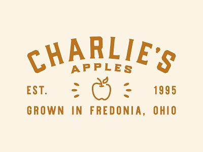 Charlie's Apples apple orchard apples badge branding farm farmer graphic grown identity logo orchard vector