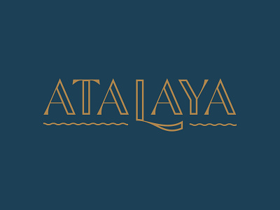 Atalaya atalaya blue brand development branding castle gold identity logo logotype sc south carolina state park typeography waves