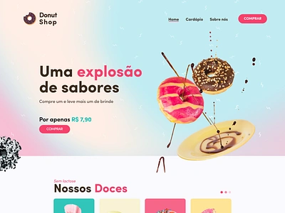 Donut Store design candy donut store figma sweet ui ux web design webdesign