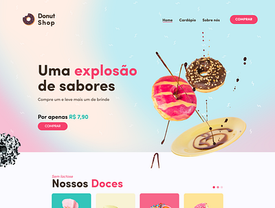 Donut Store design candy donut store figma sweet ui ux web design webdesign