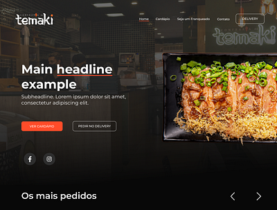 Japanese food restaurant - WebDesign figma japanese food restaurant sushi temaki web design webdesign