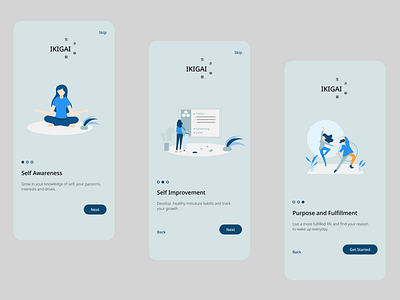 Onboarding Screens - Self Help App Concept design inspiration onboarding productdesign ui