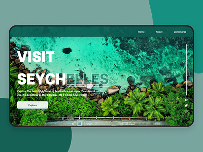 Landing Page Concept - Visit Seychelles country inspiration landingpage ocean productdesign ui
