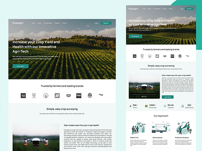 Foresight - An Agri-Tech SAAS Platform africa agriculture agritech ecofriendly farming green inspiration iot landingpage promotion responsive saas trendy ui user experience ux web design webapp website