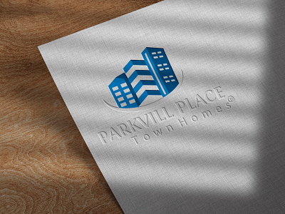 Parkville place Logo Design box business buyer contractor cube gency hexagon home home logo home market house house logo location look low poly map market neighbor neighborhood