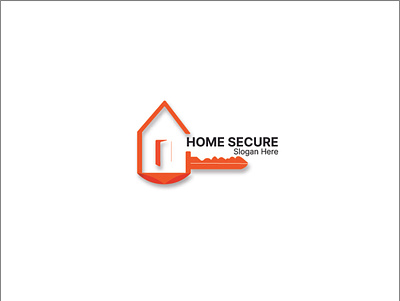 Home Secure Logo Design alarm app building burgular corporate estate first home house identity key living lock logo protect protection psd psd logo