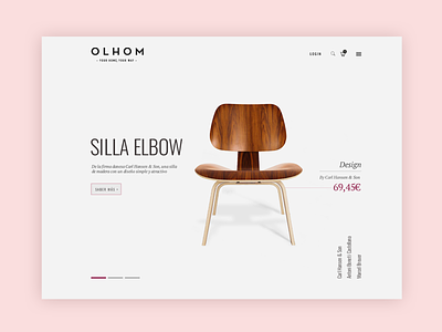 Olhom Web Design design ecomerce interface landing pink site tipography ui ux web