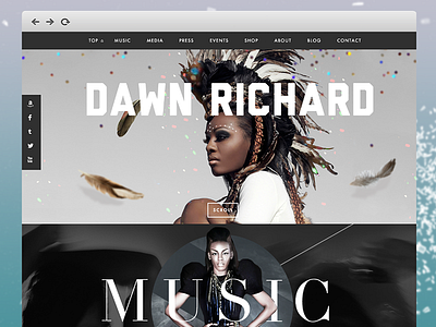 R&B Website Re-Design didot liberator music parallax scroll singer web design website