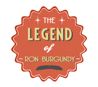 Badge for Ron Burgundy