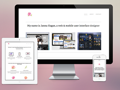 Portfolio clean fresh ipad iphone portfolio portfolio website responsive responsive web design rose simple