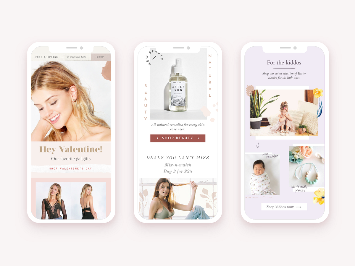 Feminine Email Design by Janna Hagan ⚡️ on Dribbble