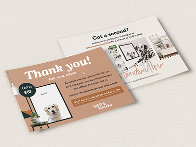 West & Willow Postcard Insert Design insert pets postcard postcard design print print design printing