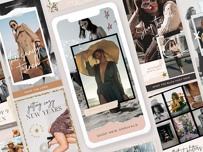 Canva Fashion Templates Instagram Story ad ad design canva canva templates email design fashion feminine hand written instagram instagram design social media social media design social media templates template templates texture womens fashion