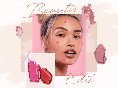 Beauty Edit – Email Design Collage beauty beauty products collage collage design email email design email designer emails feminine freelance handwritten lettering mailchimp makeup newsletter newsletter design texture