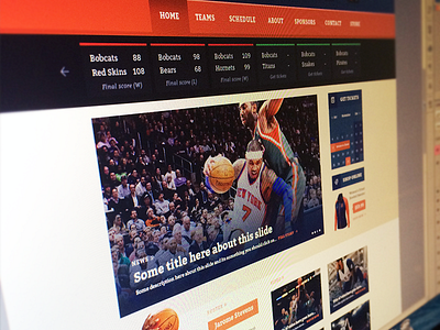 Basketball Website Theme athletic basketball scoreboard slider sports theme tickets web design website wordpress