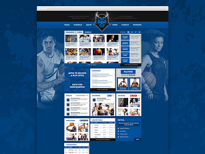 Basketball Website Theme athletic basketball blue college scoreboard slider sports theme tickets web design website wordpress