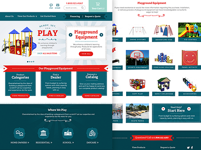 Playground Equipment Landing Page american children equipment fun kids website landing page park play playful playground products web design