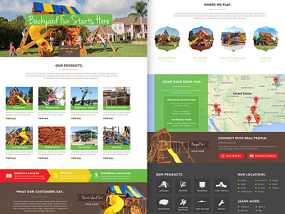 Playground Equipment Landing Page american children equipment fun kids website landing page park play playful playground products web design
