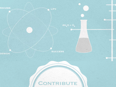Science is Fun atom badge contribute diagram lab nucleus science test tube