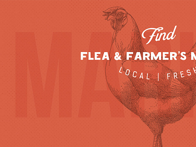 The Original Chicken — Coming Soon bright chicken farmers market flea market header market orange shopify texture typography vintage