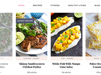 Recipes Hero blog food food blog header hero pastel recipes slider soft typography watercolour web