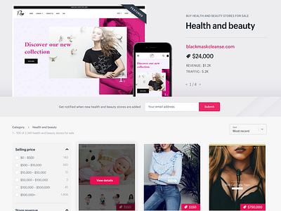 Category Pages breadcrumb buy featured filter landing page marketplace purple sell shopify sort