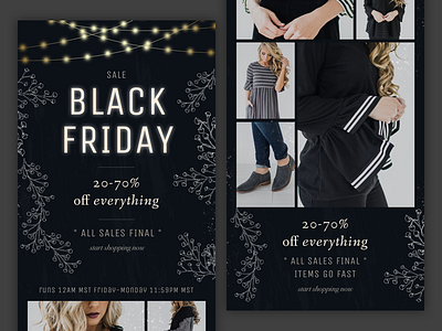 Email Design – Black Friday & Cyber Monday clothing dark eblast email email design emails fashion mail moody newsletter typography women