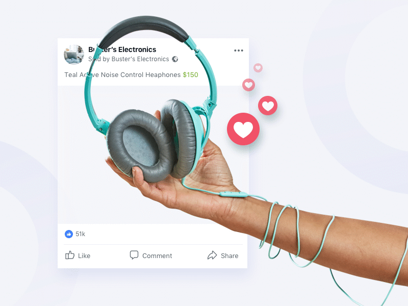 Sell Stuff on Facebook facebook gif landing page sell shopify web