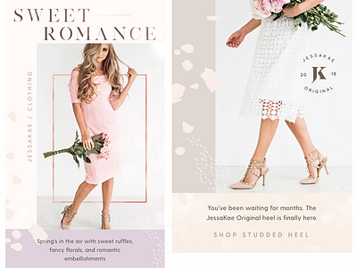 Romantic Email Campaign eblast email email design feminine newsletter pretty romance