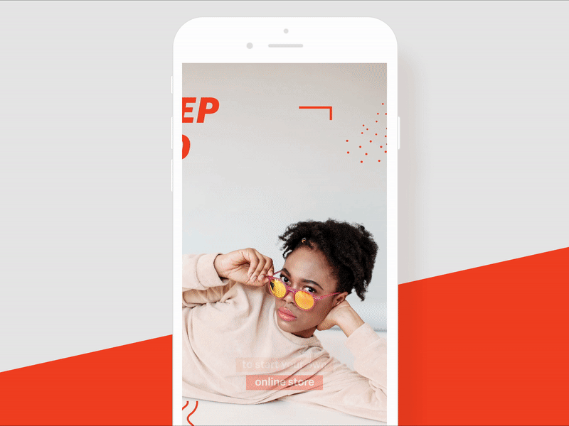 Snapchat Ad – Shopify ad advertisement bold color ecommerce gif red shopify snapchat