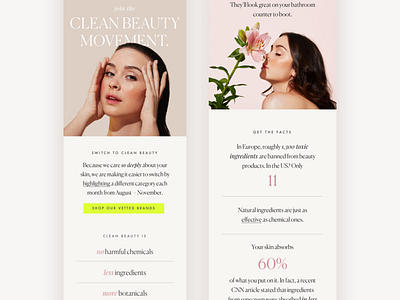 Clean Beauty Email Campaign eblast email email campaign email design email template mailchimp newsletter newsletter design typography