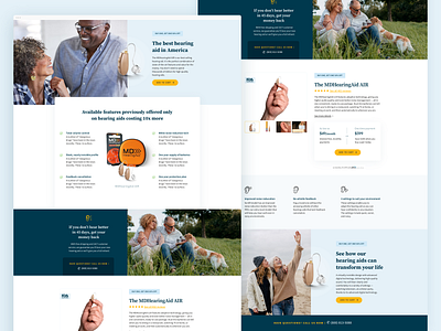 Landing Page – Hearing Aid Company ecommerce design health landing page landing page design landing page ui web design