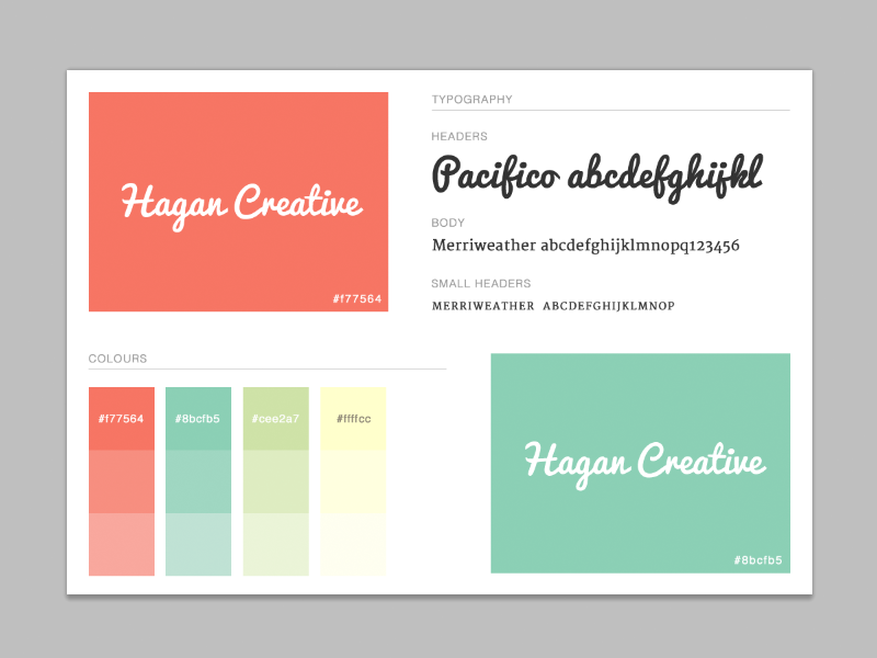 Hagan Creative Brand Guide by Janna Hagan - Dribbble