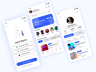 E-Leaning Online 
App UI