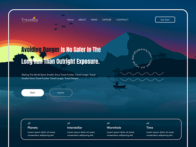 Adventure/Travel Landing Page adventure adventuretravel landing page branding design figma illustration landing landing page landingpage simple travel trending ui ui design uiux user interface design web website website design