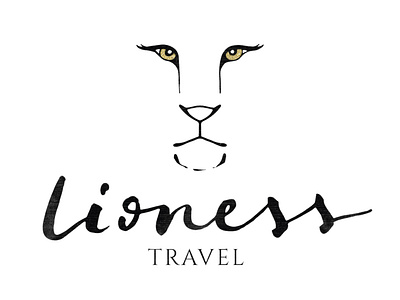 Logo + Brand Design – Lioness Travel brand brand design branding business cards design graphic design hand lettering illustration lion lioness logo logo design merch travel travel brand