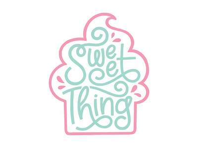 Logo + Brand Design – Sweet Thing Cupcakes bakery brand design branding cupcake design hand lettering illustration lettering logo logo design styleguide vector