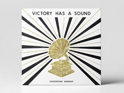 Album Design – 'Victory Has A Sound' album album art album design branding cd cover design gramophone illustration layout typesetting worship