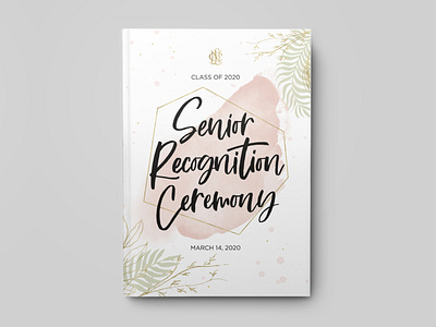 Program Design – NCL Graduation brand branding design event hand lettering illustration layout lettering menu ncl program typesetting watercolor