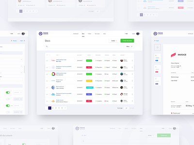 FinDox All Pages UI/UX design